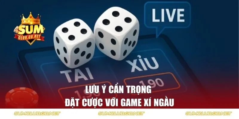 Lưu ý cẩn trọng đặt cược với game xí ngầu
